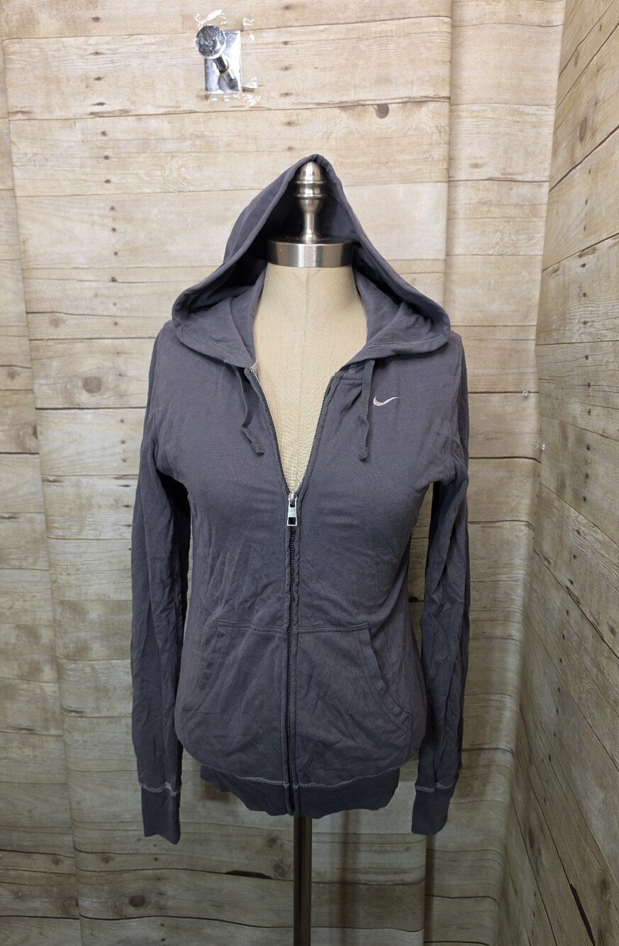 Nike Women’s Gray Zip-Up Hooded Jacket